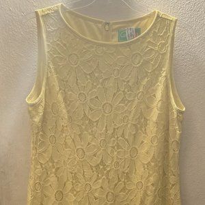 Pappagallo Yellow Lace Dress
